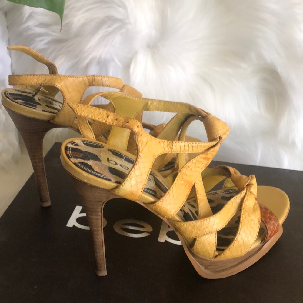 Bebe yellow high heels